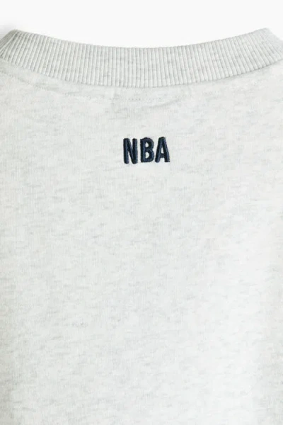 H&m Oversized Printed Sweatshirt In White