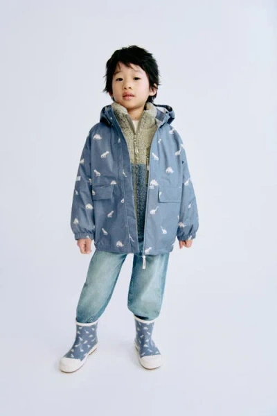 H&m 2.5-layer Rain Jacket In Blue