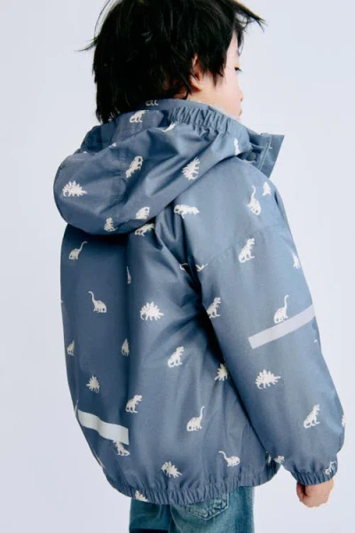 H&m 2.5-layer Rain Jacket In Blue