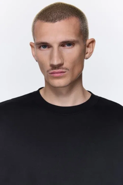 H&m Oversized Fit Interlock T-shirt In Black