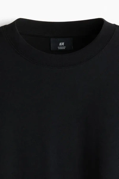 H&m Oversized Fit Interlock T-shirt In Black