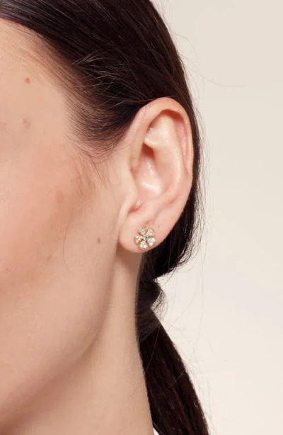 Syna Flower Studs In Red