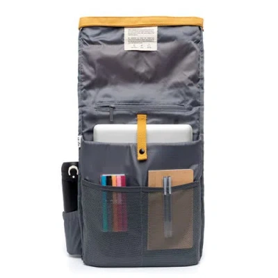 Lefrik Roll Backpack In Yellow