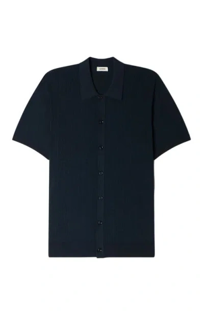 Sandro Openwork Shirt In Blue