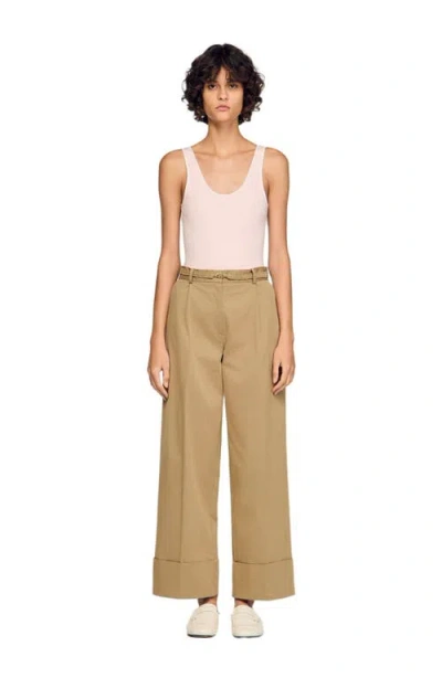 Sandro Suit Trousers In Brown