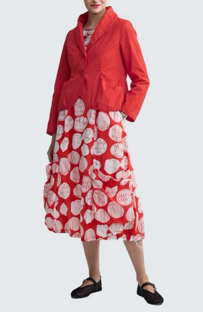 Luukaa Dorelle Solid Balloon Jacket In Red