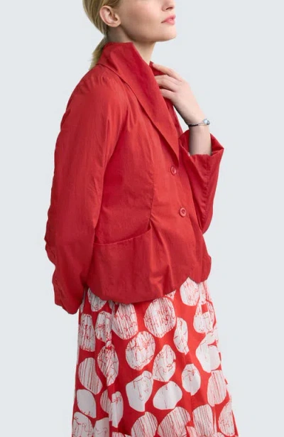 Luukaa Dorelle Solid Balloon Jacket In Red
