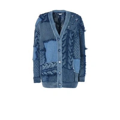 Shop Stella Mccartney Patch Denim Cardigan