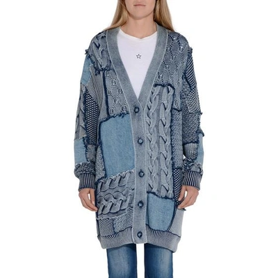 Shop Stella Mccartney Patch Denim Cardigan