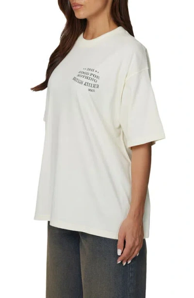 Good For Nothing Oversized Stamp T-shirt In White