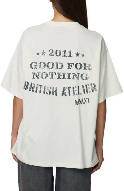 Good For Nothing Oversized Stamp T-shirt In White