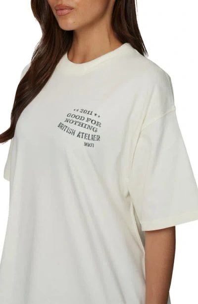 Good For Nothing Oversized Stamp T-shirt In White