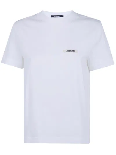 Jacquemus Le T-shirt Gros Grain T-shirt In White