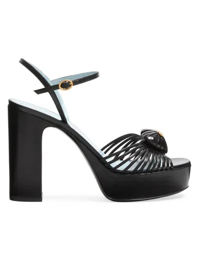 Valentino Garavani Sandal Royal Platform Sandal In Kidskin 115mm Woman Black 40.5 In Black