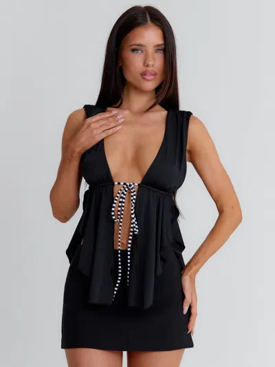Outcast Sofie Crop Top Black