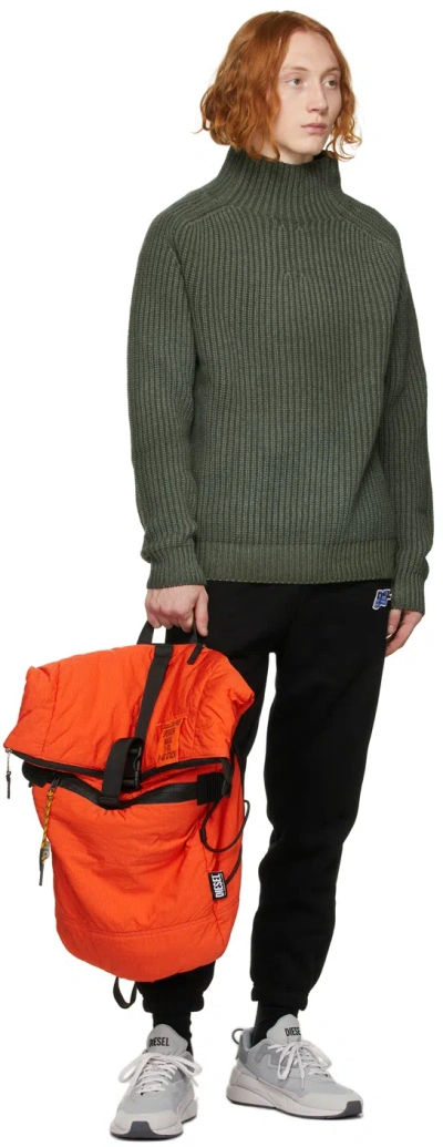 Diesel Logo Patch Sweatpants In Blue