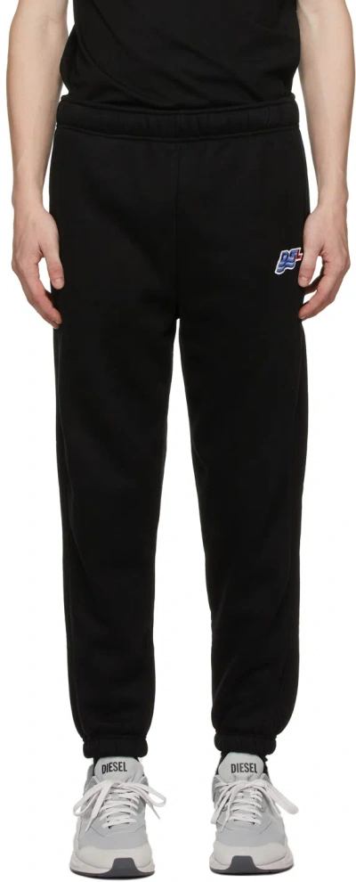 Diesel Logo Patch Sweatpants In Blue