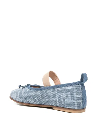 Fendi Ff-logo Ballet Flats In Multi