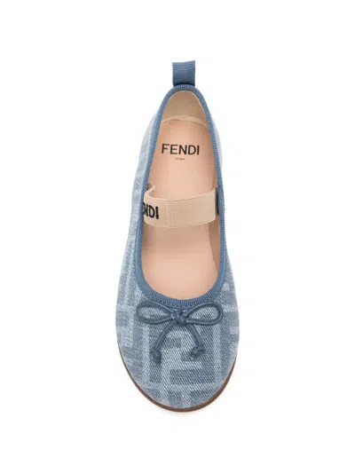 Fendi Ff-logo Ballet Flats In Multi