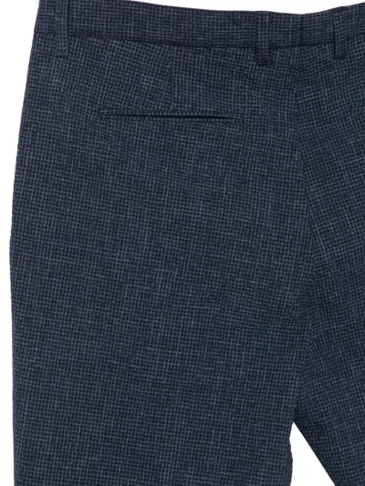 John Varvatos Check-pattern Trousers In Blue