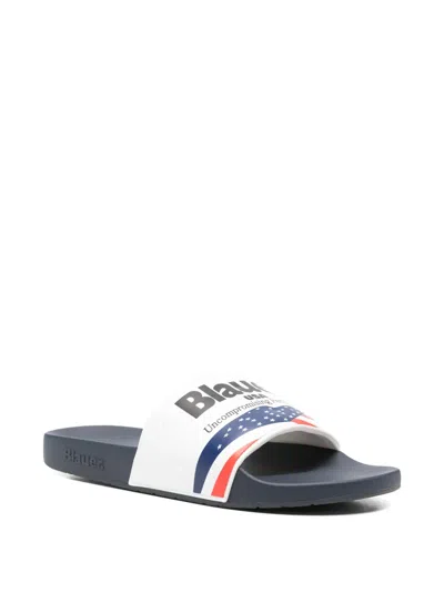 Blauer Logo-print Slides In Multi