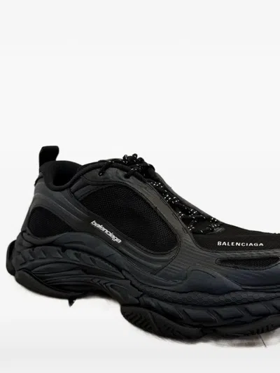 Balenciaga Black Polyester Athletic Sneakers In Black