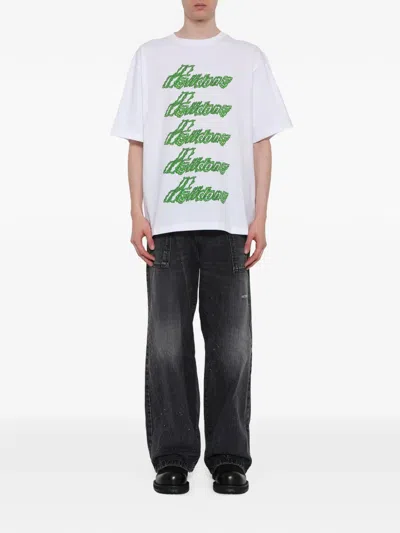We11 Done Logo-print T-shirt In White