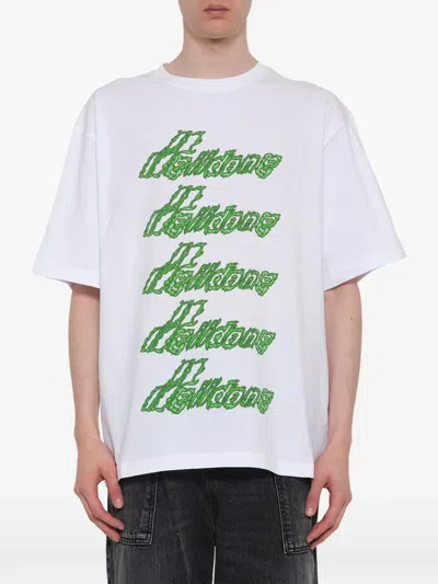 We11 Done Logo-print T-shirt In White