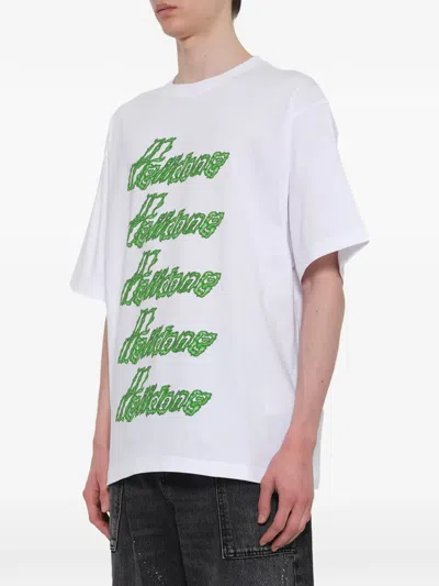 We11 Done Logo-print T-shirt In White