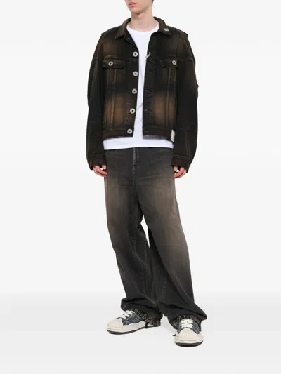 Miharayasuhiro Cut-out Denim Jacket In Multi