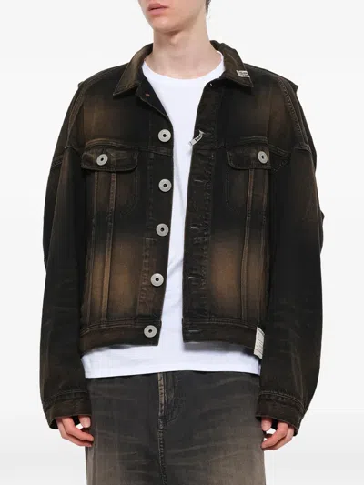 Miharayasuhiro Cut-out Denim Jacket In Multi