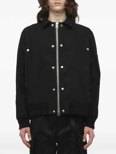 Sacai Ripstop Blouson Jacket In Black