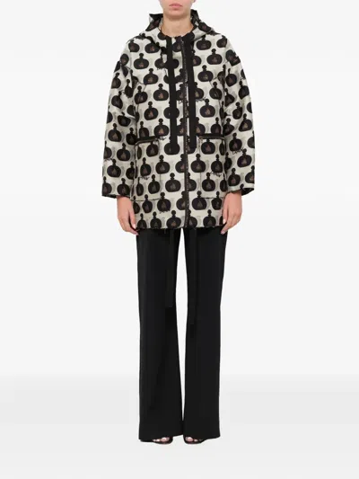 Lanvin Printed Parka In White