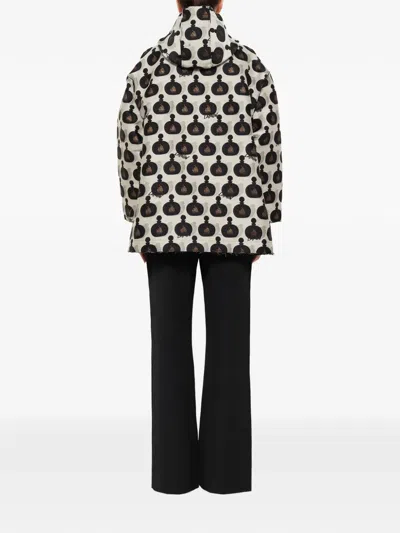 Lanvin Printed Parka In White