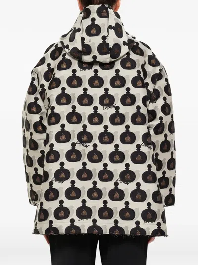 Lanvin Printed Parka In White