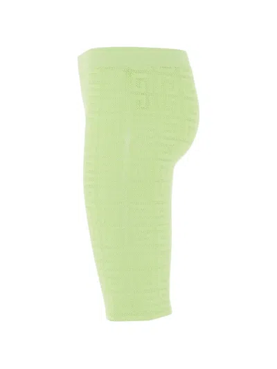 Givenchy 4g-pattern Ribbed Shorts In Green