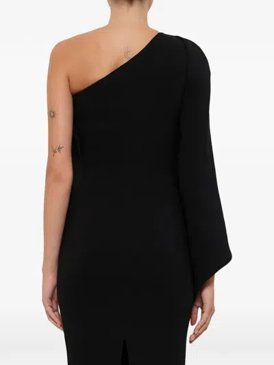 Givenchy One-shoulder Draped Dress In Black