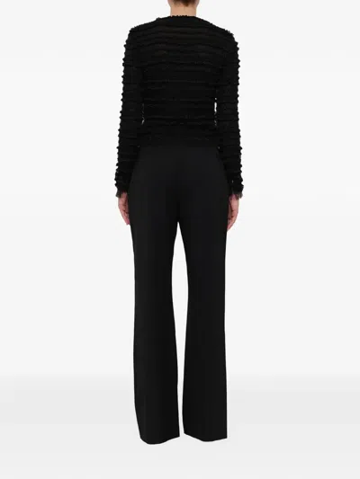 Givenchy Ruffled Silk Jacket In Black