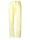 ALYX 1017 ALYX 9SM LEG POCKET TROUSERS - YELLOW,HMAWAW3000411821147