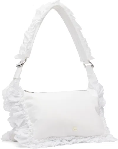 Simone Rocha Pillowcase Ruffled Nylon Shoulder Bag In Purple