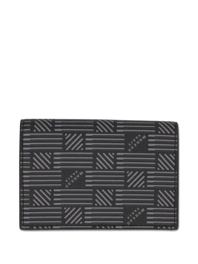 Moreau Flap Logo-print Leather Wallet In Black