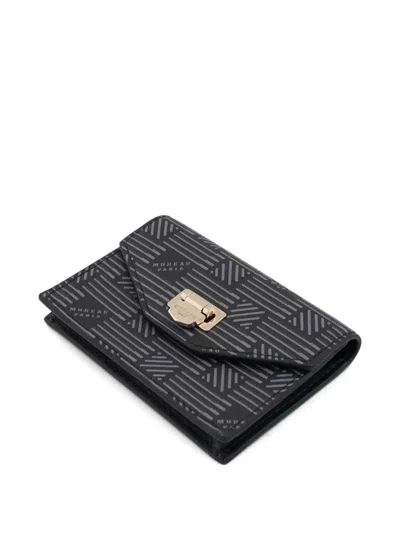 Moreau Flap Logo-print Leather Wallet In Black