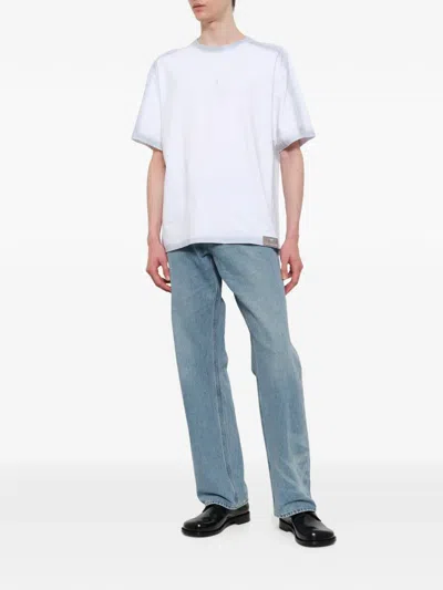 Feng Chen Wang Logo-embroidered T-shirt In White
