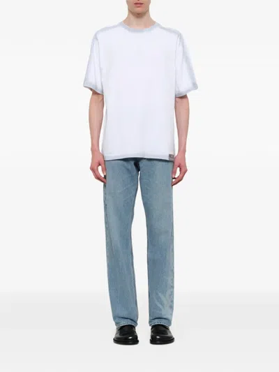 Feng Chen Wang Logo-embroidered T-shirt In White
