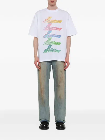 We11 Done Logo-print T-shirt In White