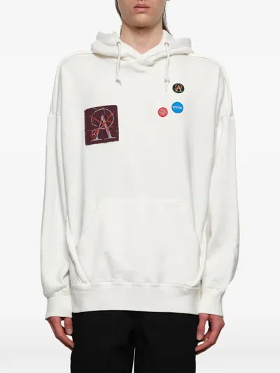 Undercover Patchwork Hoodie In White