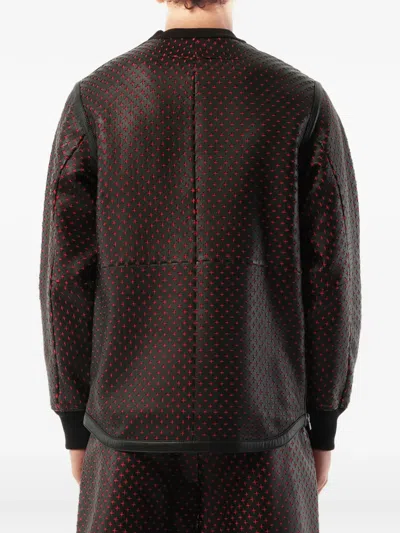 Givenchy Perforated Leather Sweater In Brown