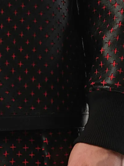 Givenchy Perforated Leather Sweater In Brown