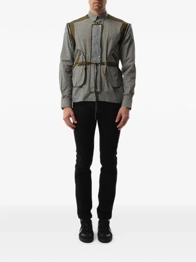 Givenchy Podium Gingham-check Shirt In Gray