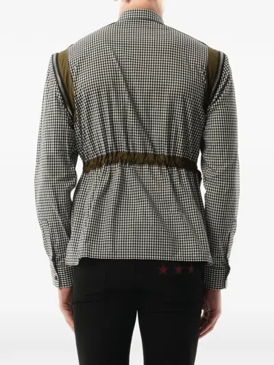 Givenchy Podium Gingham-check Shirt In Gray